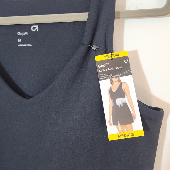 Gap Fit Sleeveless Black Athletic Mini Dress Size Medium NWT - Picture 6 of 11